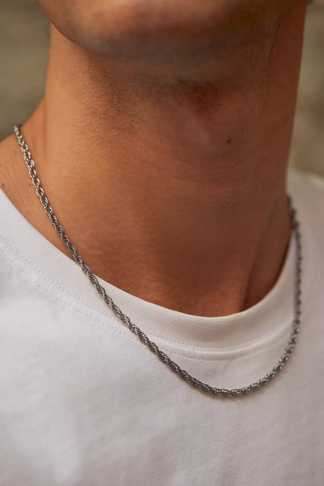 Mens Rope Chain Necklace