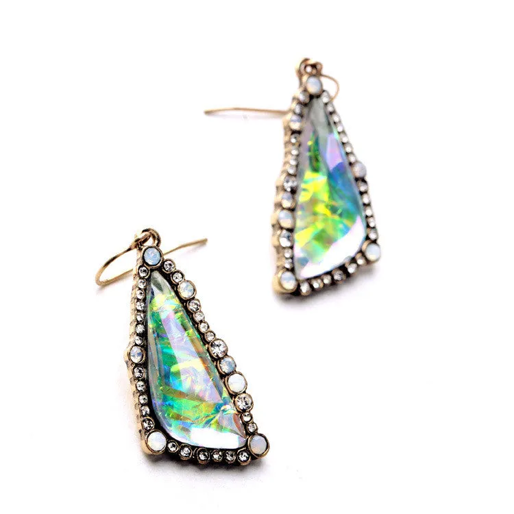 New Arrival Hot Sale High-end Multicolor Geometric Triangle Women Earrings