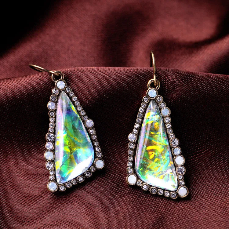 New Arrival Hot Sale High-end Multicolor Geometric Triangle Women Earrings