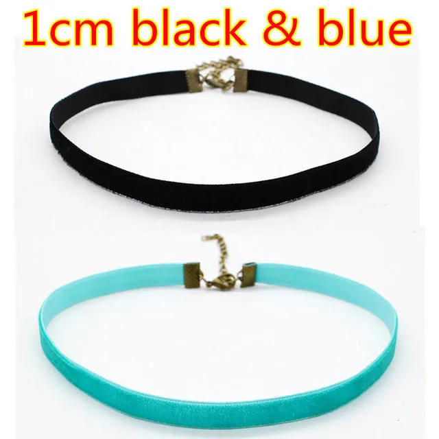 New Fashion Lady Simply Tattoo Collor Black Sexy Choker Necklace For Women Gothic Handmade Retro Statement Jewelry Ras De Cou