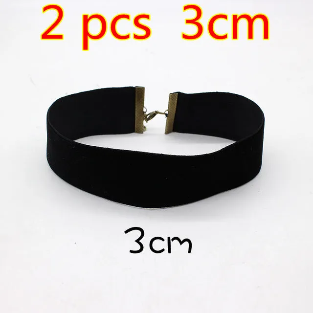 New Fashion Lady Simply Tattoo Collor Black Sexy Choker Necklace For Women Gothic Handmade Retro Statement Jewelry Ras De Cou