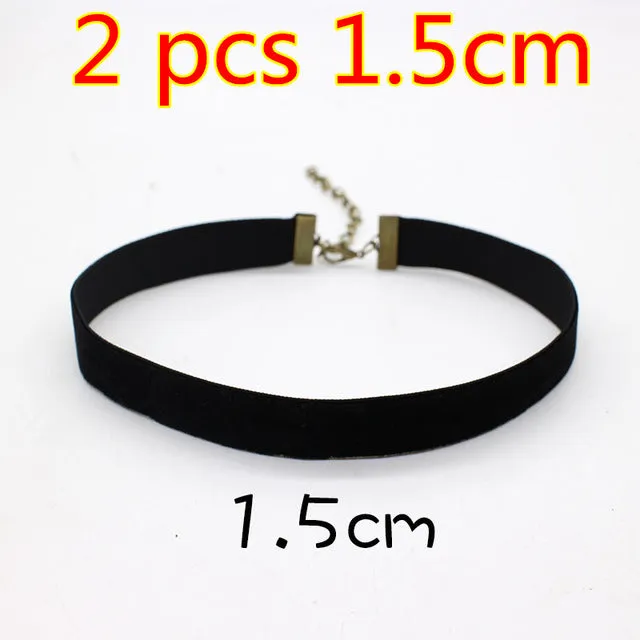 New Fashion Lady Simply Tattoo Collor Black Sexy Choker Necklace For Women Gothic Handmade Retro Statement Jewelry Ras De Cou