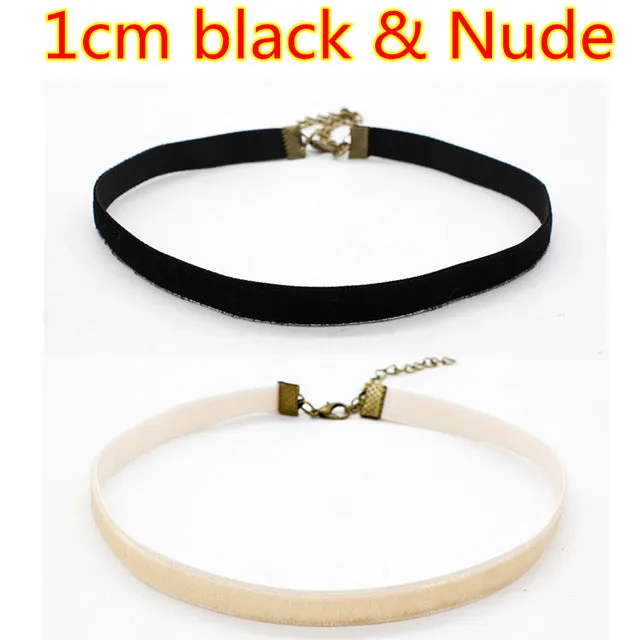 New Fashion Lady Simply Tattoo Collor Black Sexy Choker Necklace For Women Gothic Handmade Retro Statement Jewelry Ras De Cou