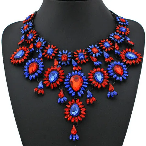 New Fashion Women Choker Necklace Luxury Vintage Statement Necklace Geometry Collar Choker Necklace