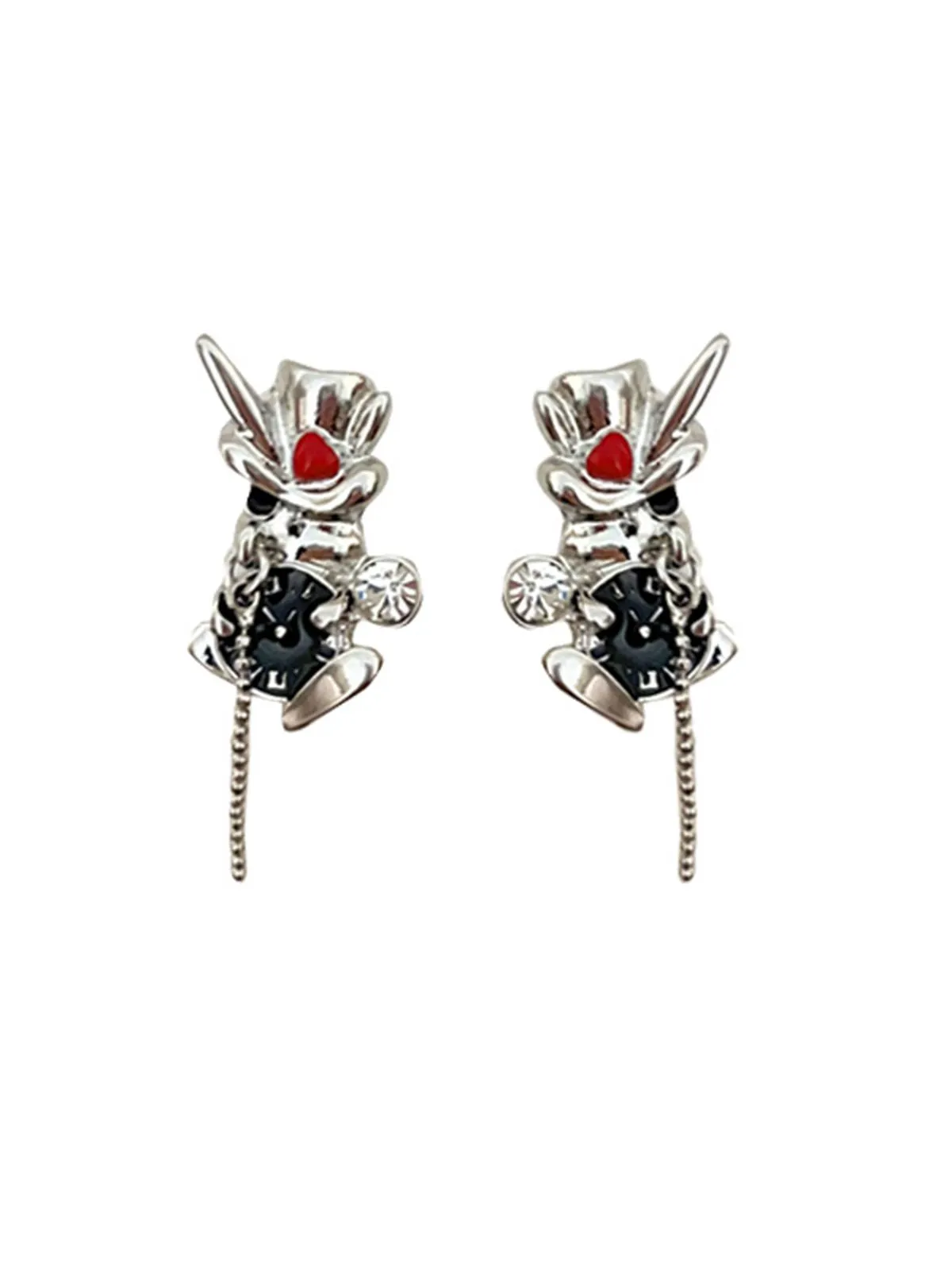 Playful Rabbit Alloy Stud Earrings