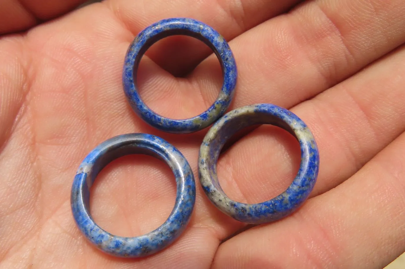 Polished Solid Lapis Lazuli Gemstone Rings - Sold Per Item - From Afghanistan