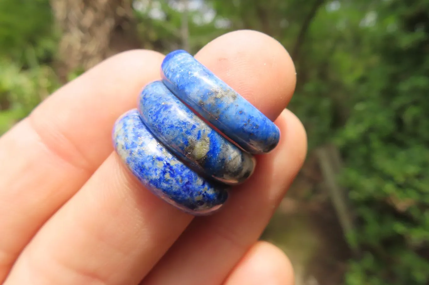 Polished Solid Lapis Lazuli Gemstone Rings - Sold Per Item - From Afghanistan