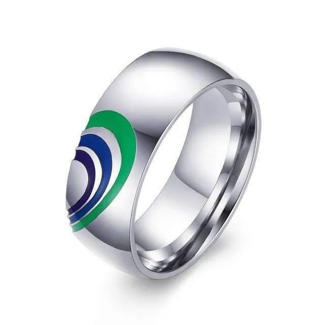 Polished Together Forever LGBT Rainbow Rings