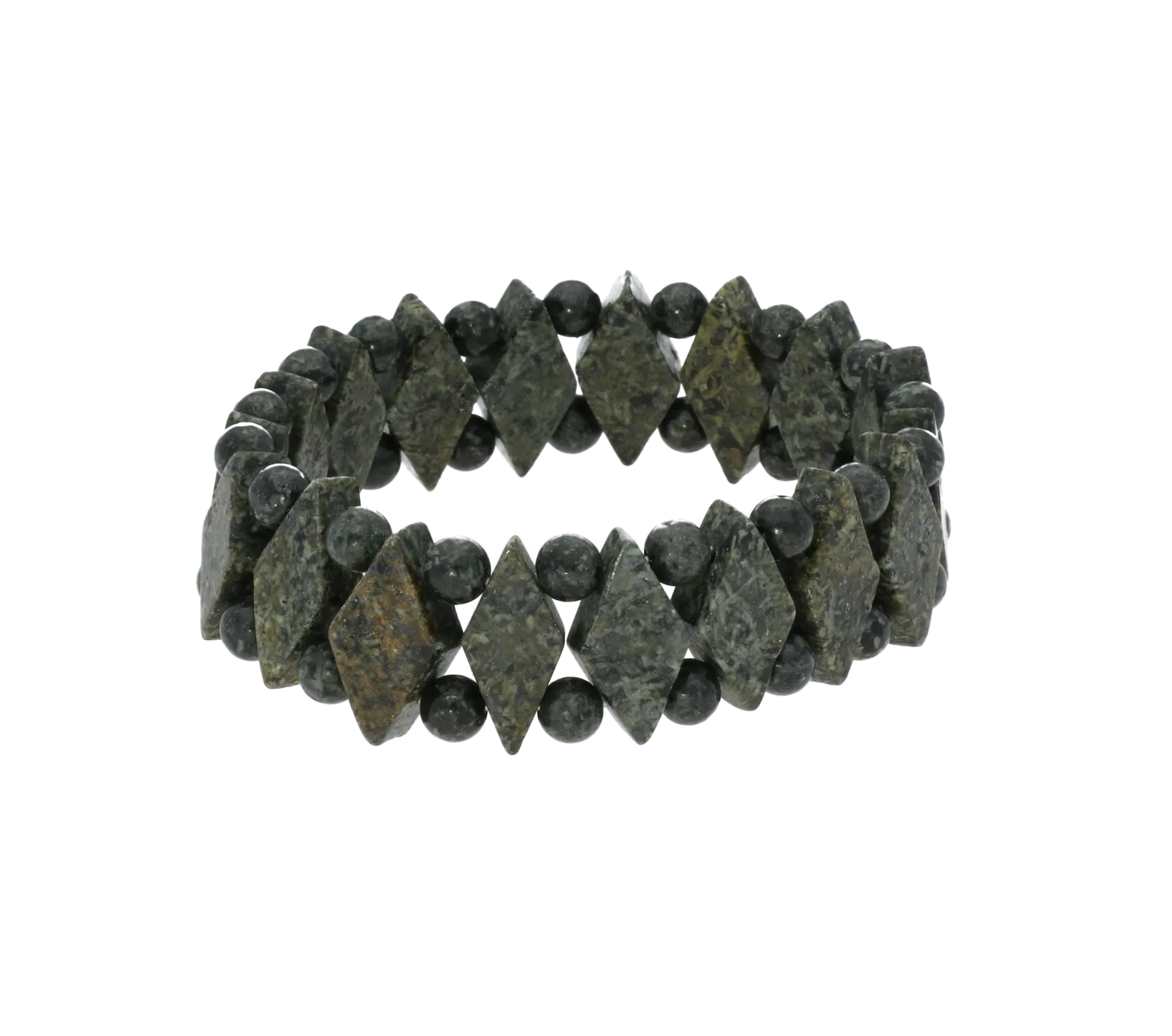 Preseli Bluestone Bracelet Stretch Triangle And Bead