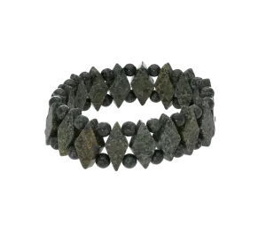 Preseli Bluestone Bracelet Stretch Triangle And Bead