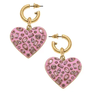 Rhinestone Heart Earrings