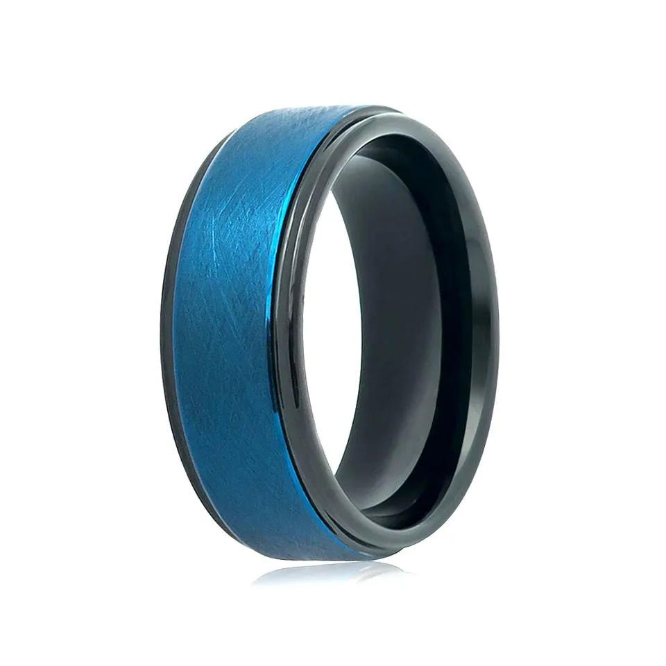 ROCKET | Tungsten Ring Blue Tone Wire