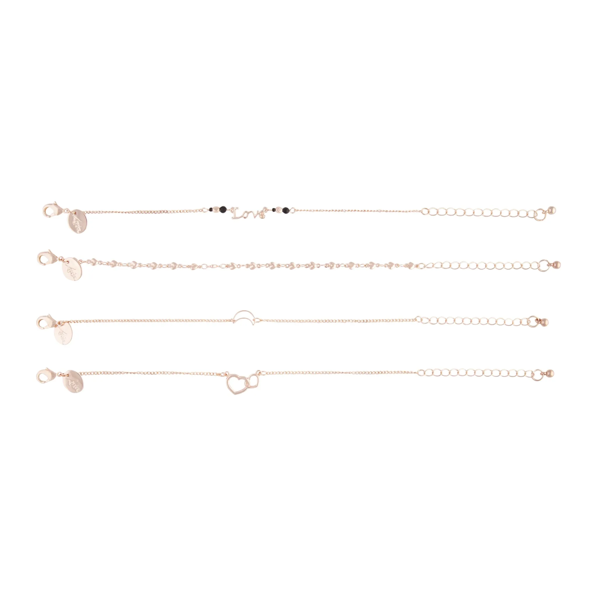 Rose Gold Love You To The Moon Bracelet 4 Pack