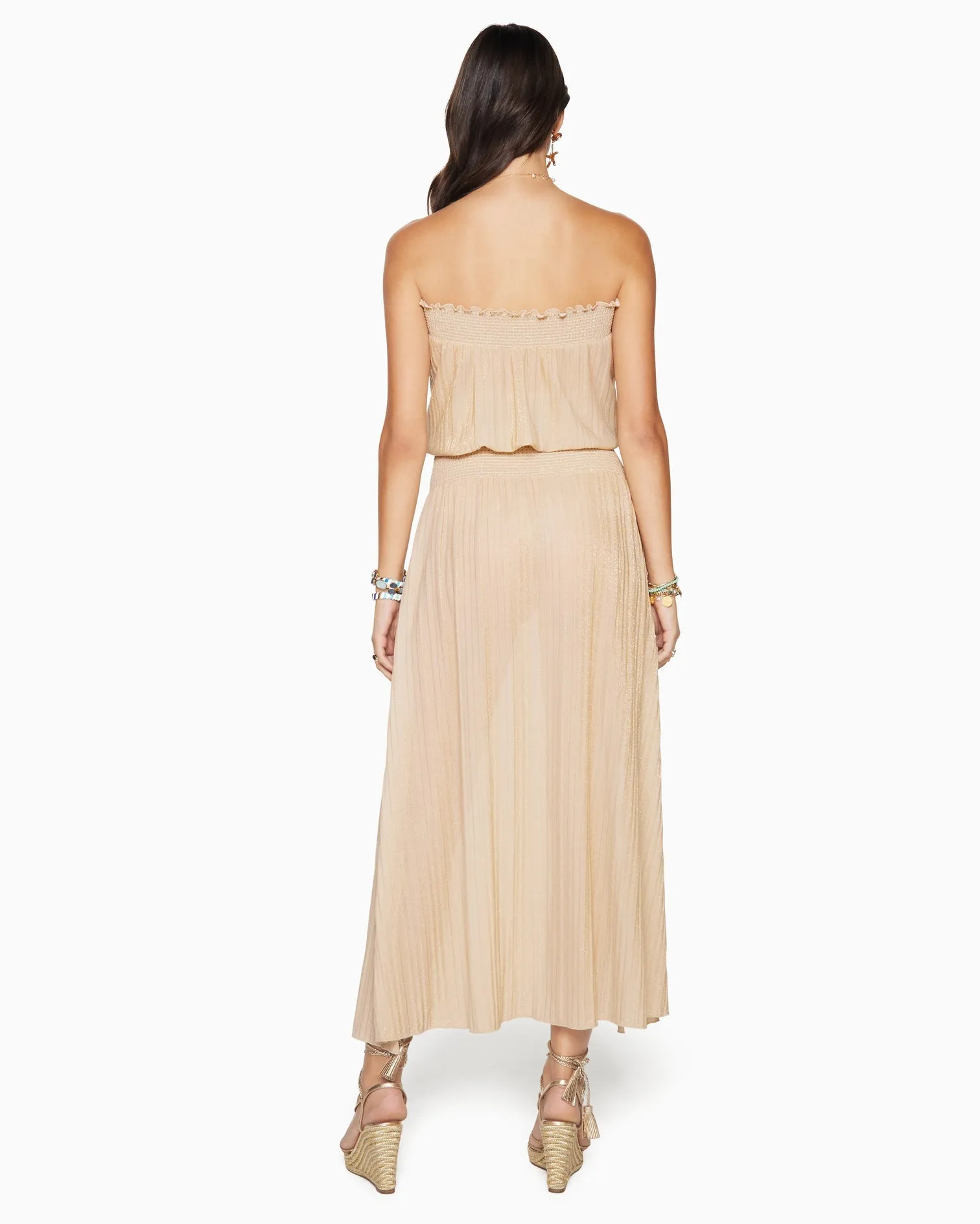 Santana Slit Maxi Dress - Gold