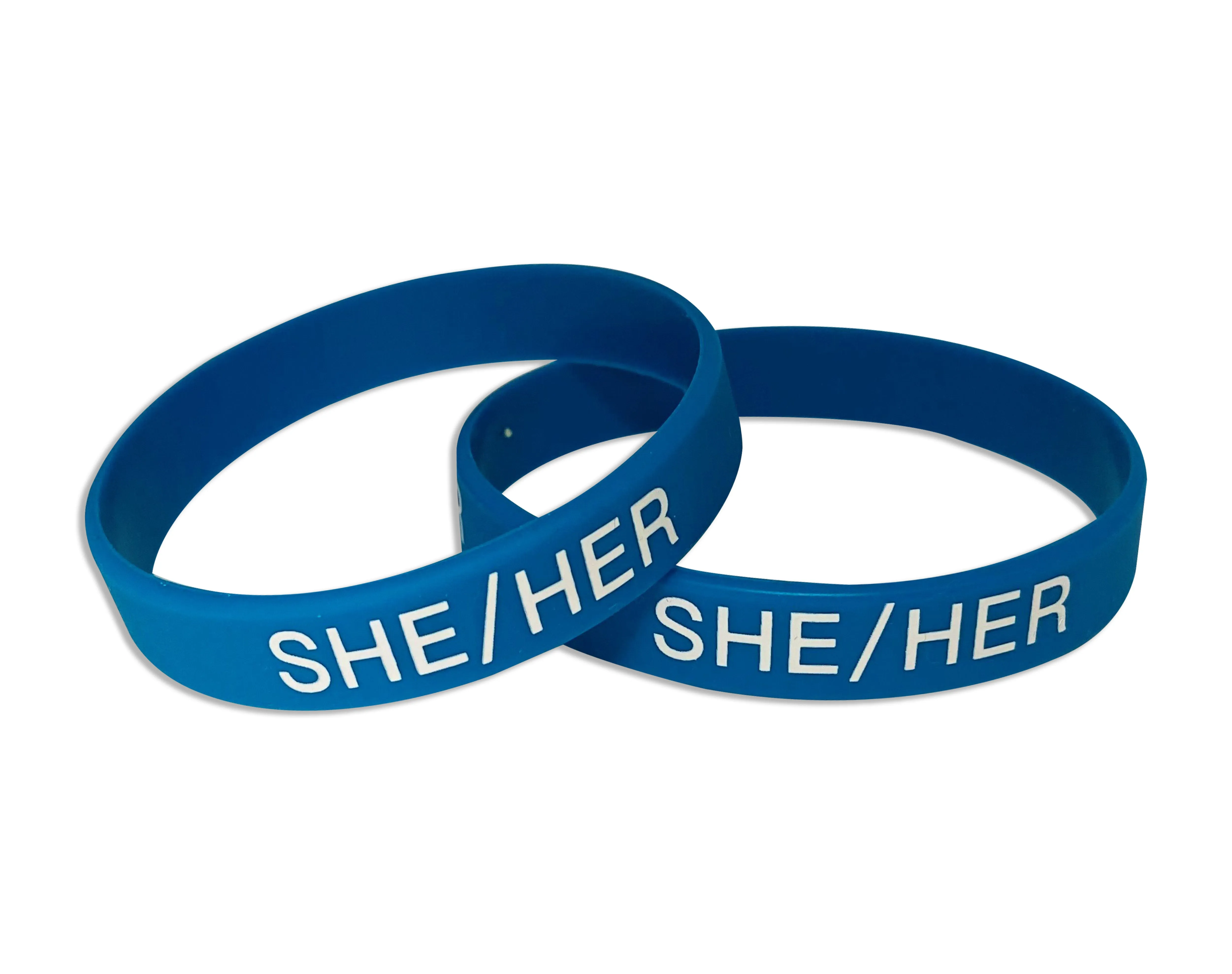 She Her Pronoun Silicone Bracelets