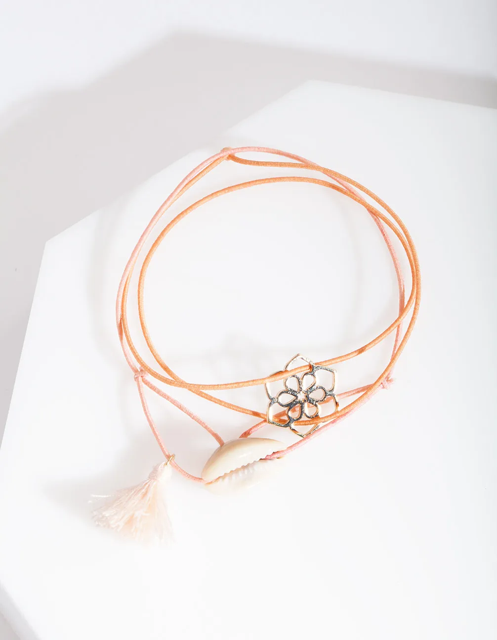 Shell Tassel Pink Bracelet