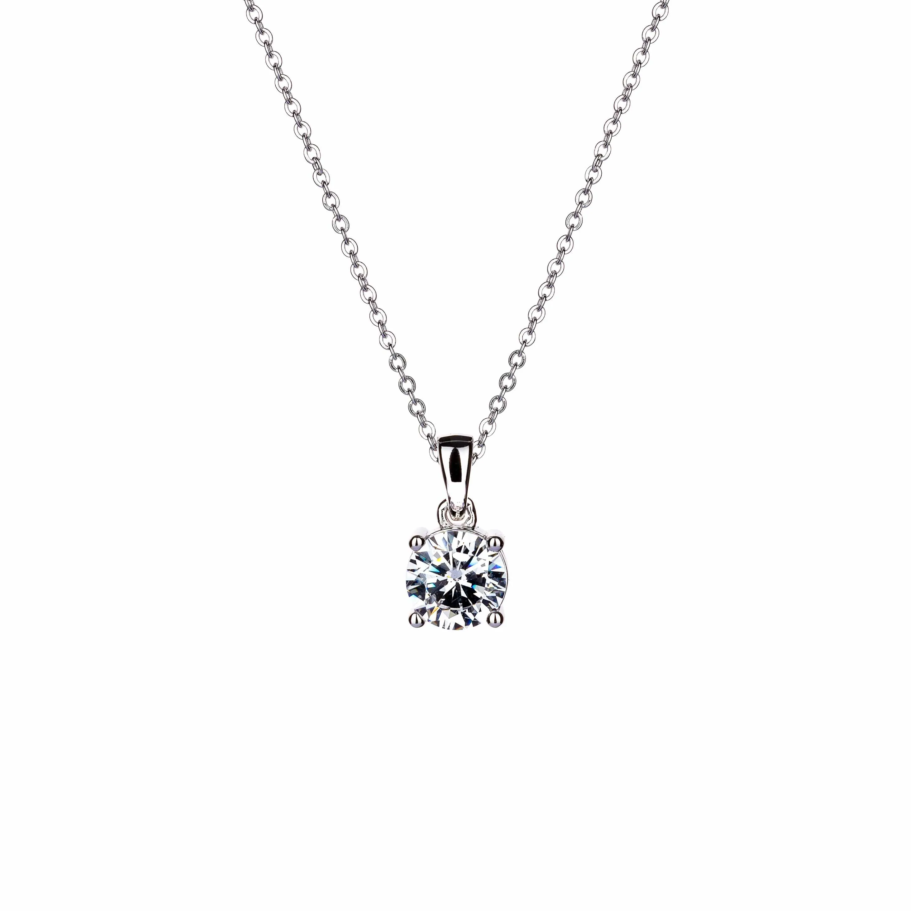 Sirius - Timeless Solitaire - Sterling Silver Necklace