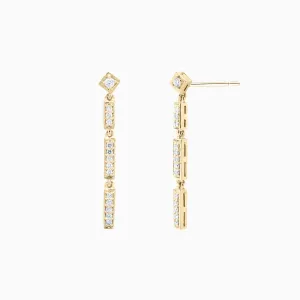 Sleek Dangle Diamond Earrings