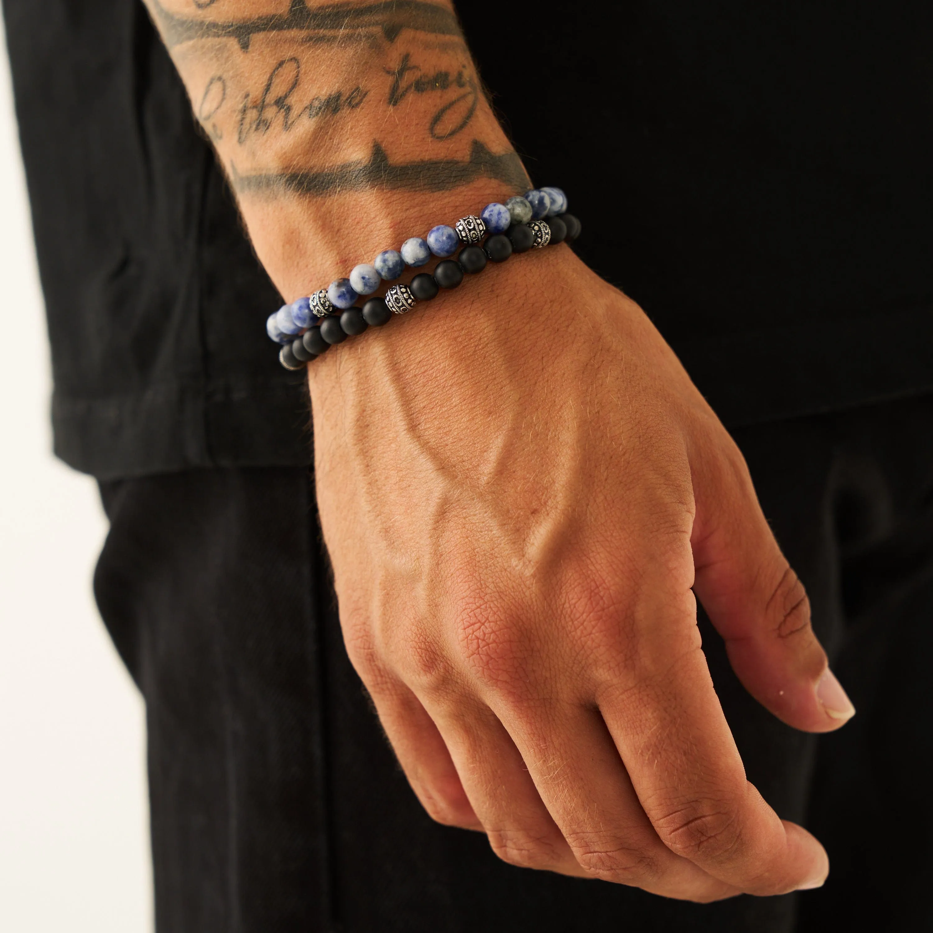 Sodalite Stone Bracelet (Silver)