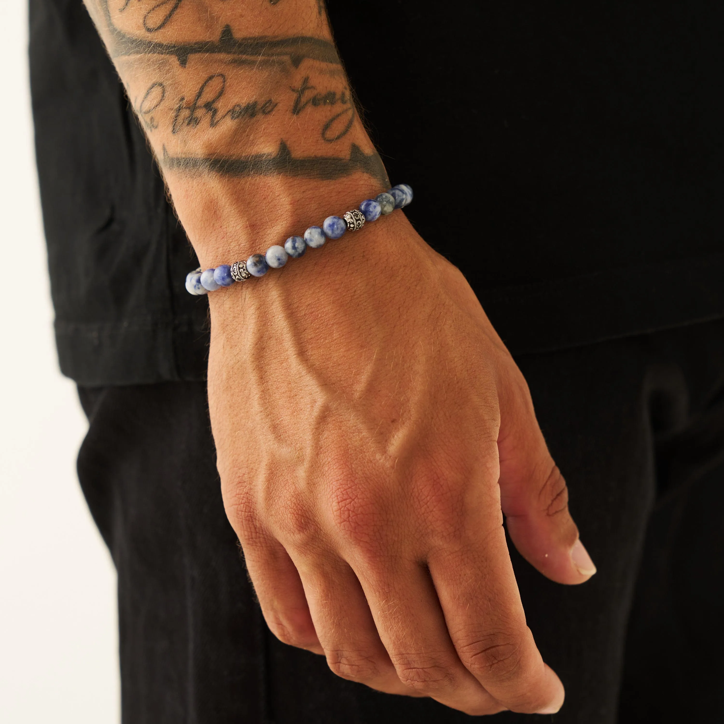 Sodalite Stone Bracelet (Silver)