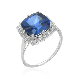 Sparkling Vintage Inspired Sapphire Ring