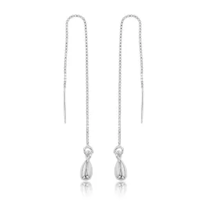 Sterling Silver Tear Drop Threader Earrings