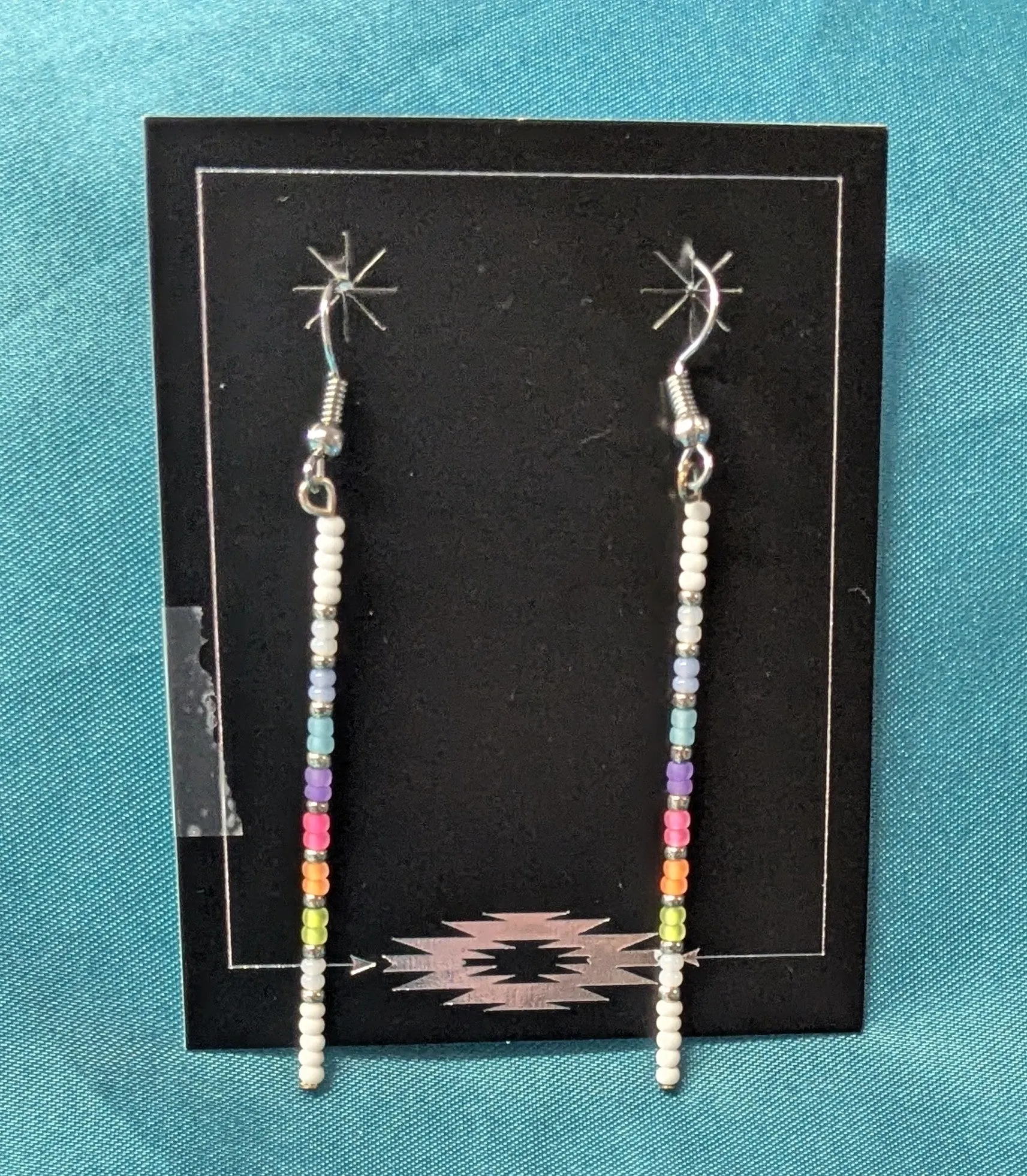 Straight Beaded Dangle Earrings