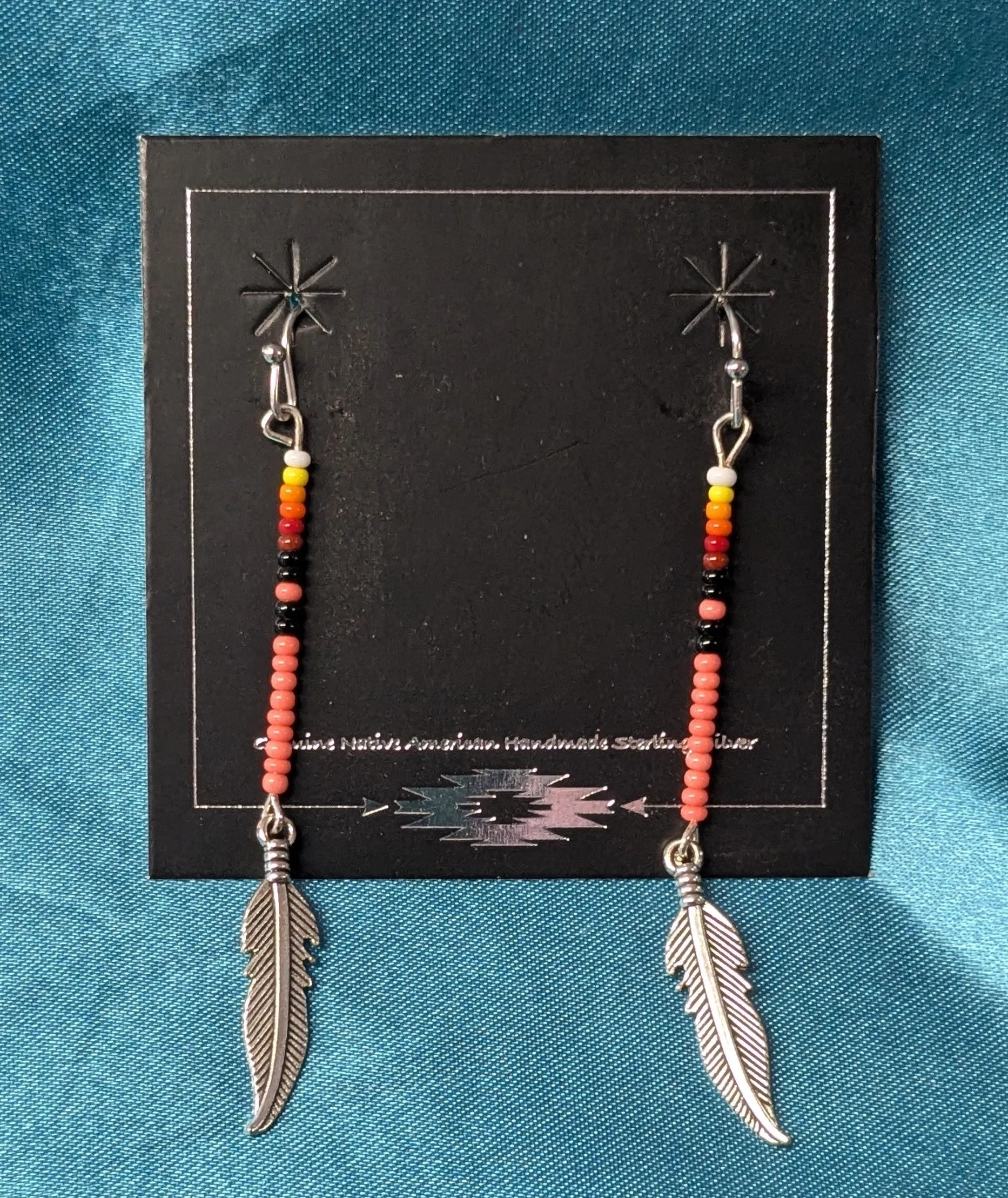 Straight Beaded Dangle Earrings