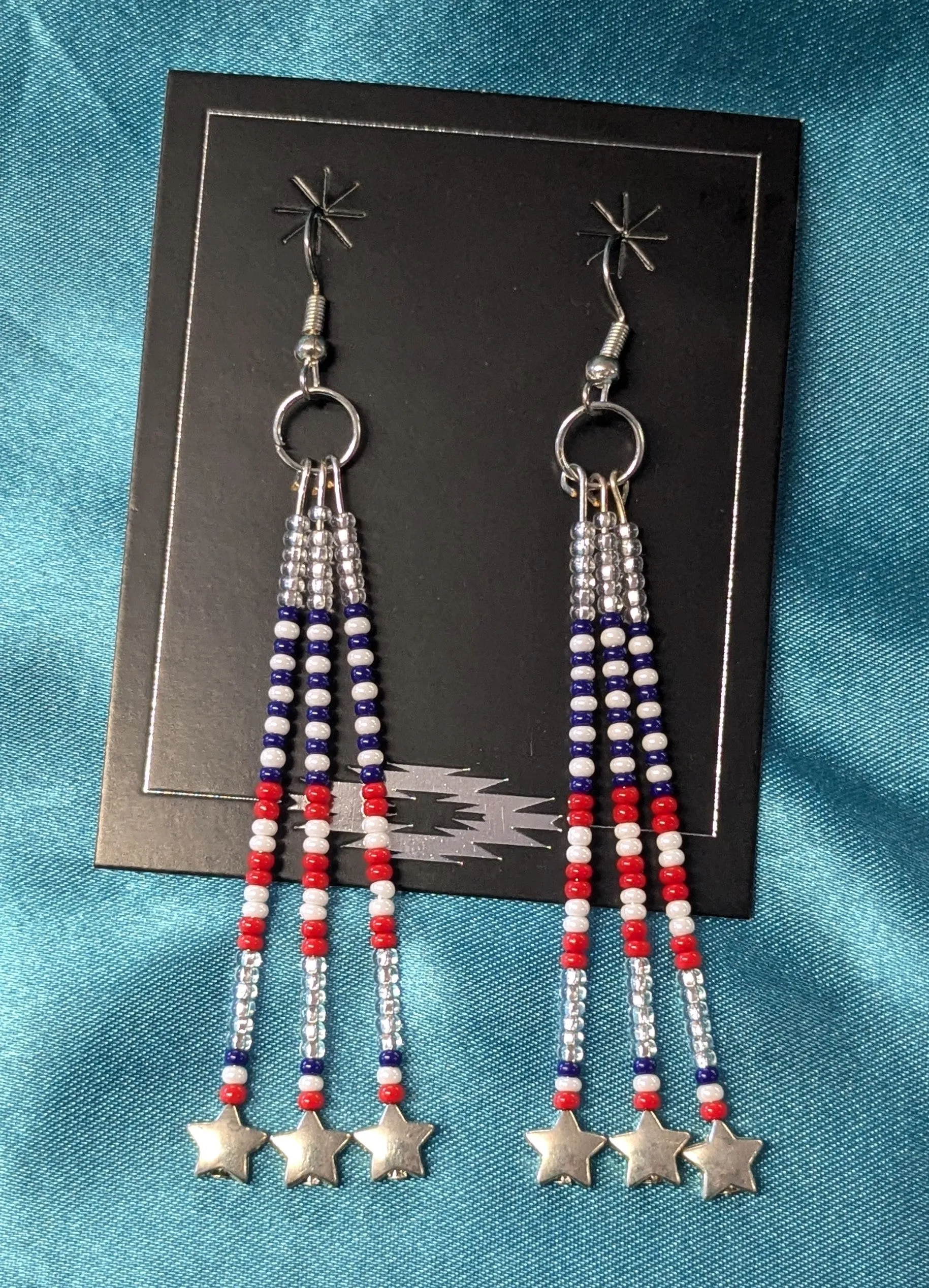 Straight Beaded Dangle Earrings