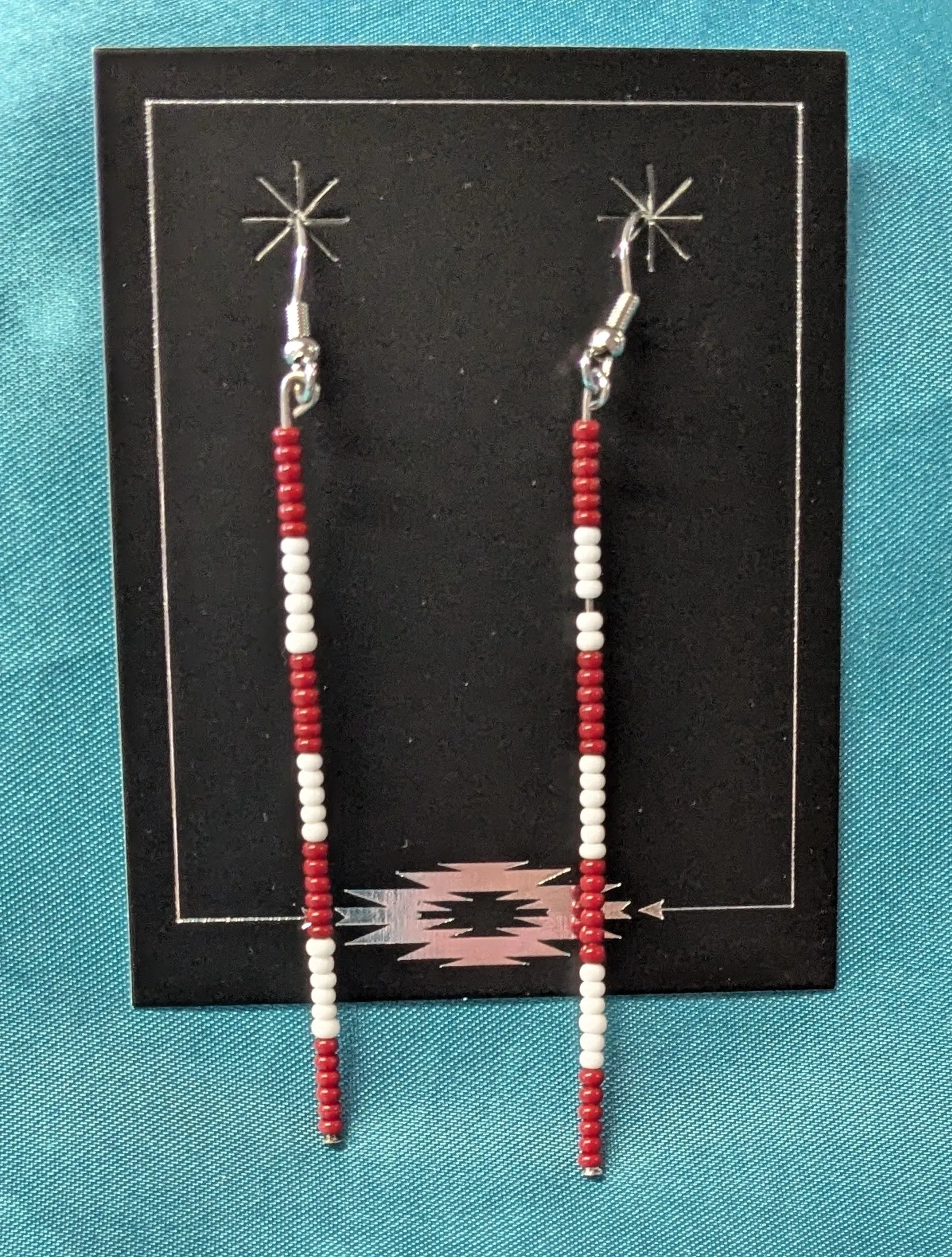 Straight Beaded Dangle Earrings