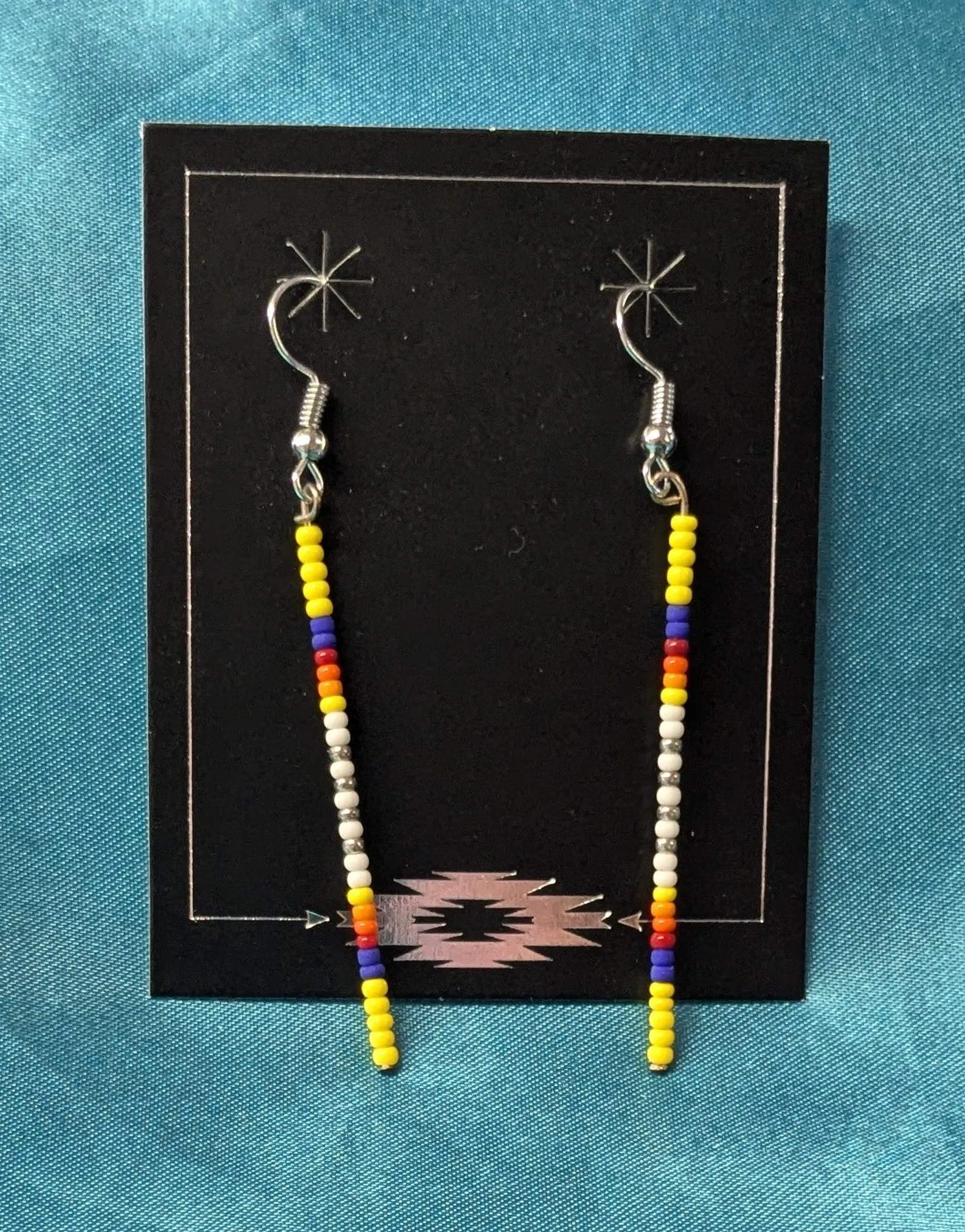 Straight Beaded Dangle Earrings