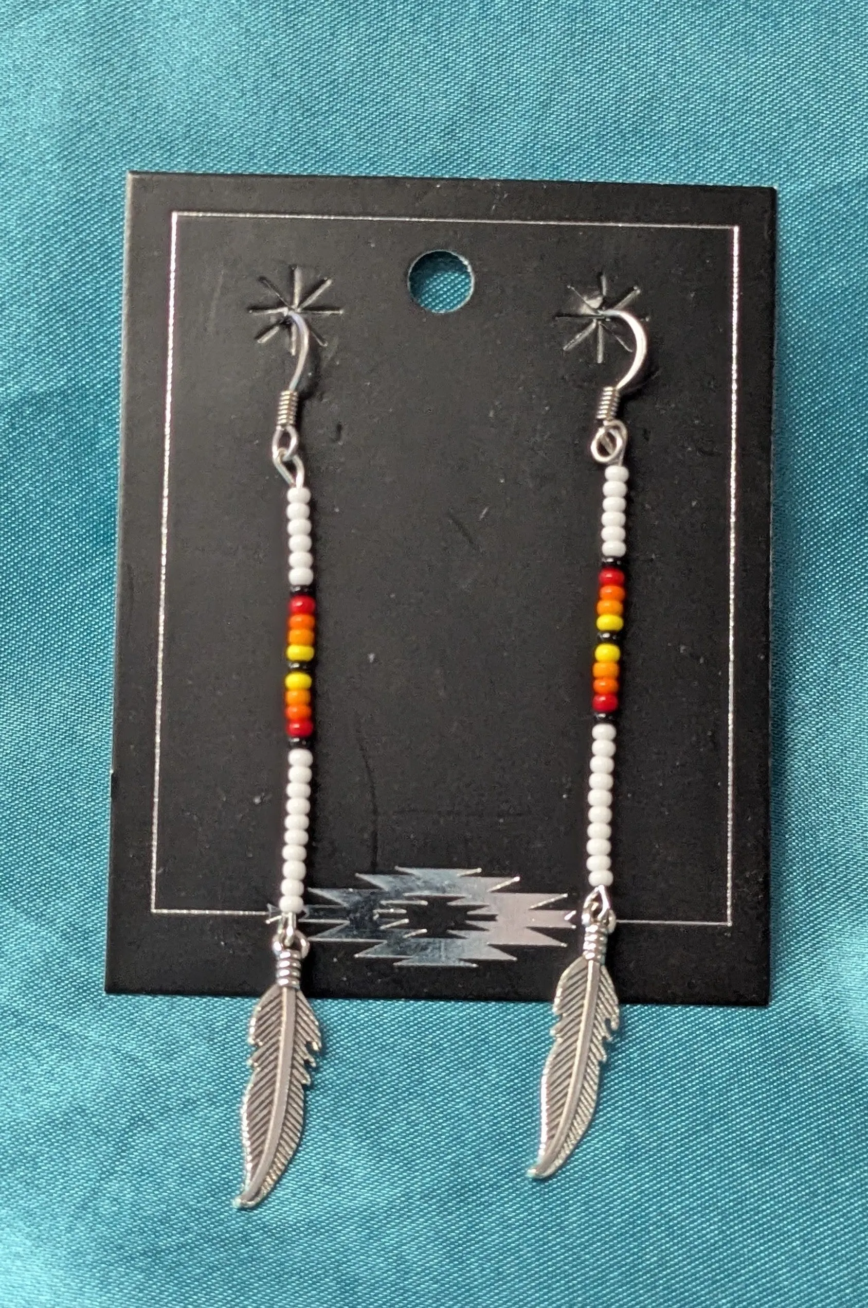 Straight Beaded Dangle Earrings