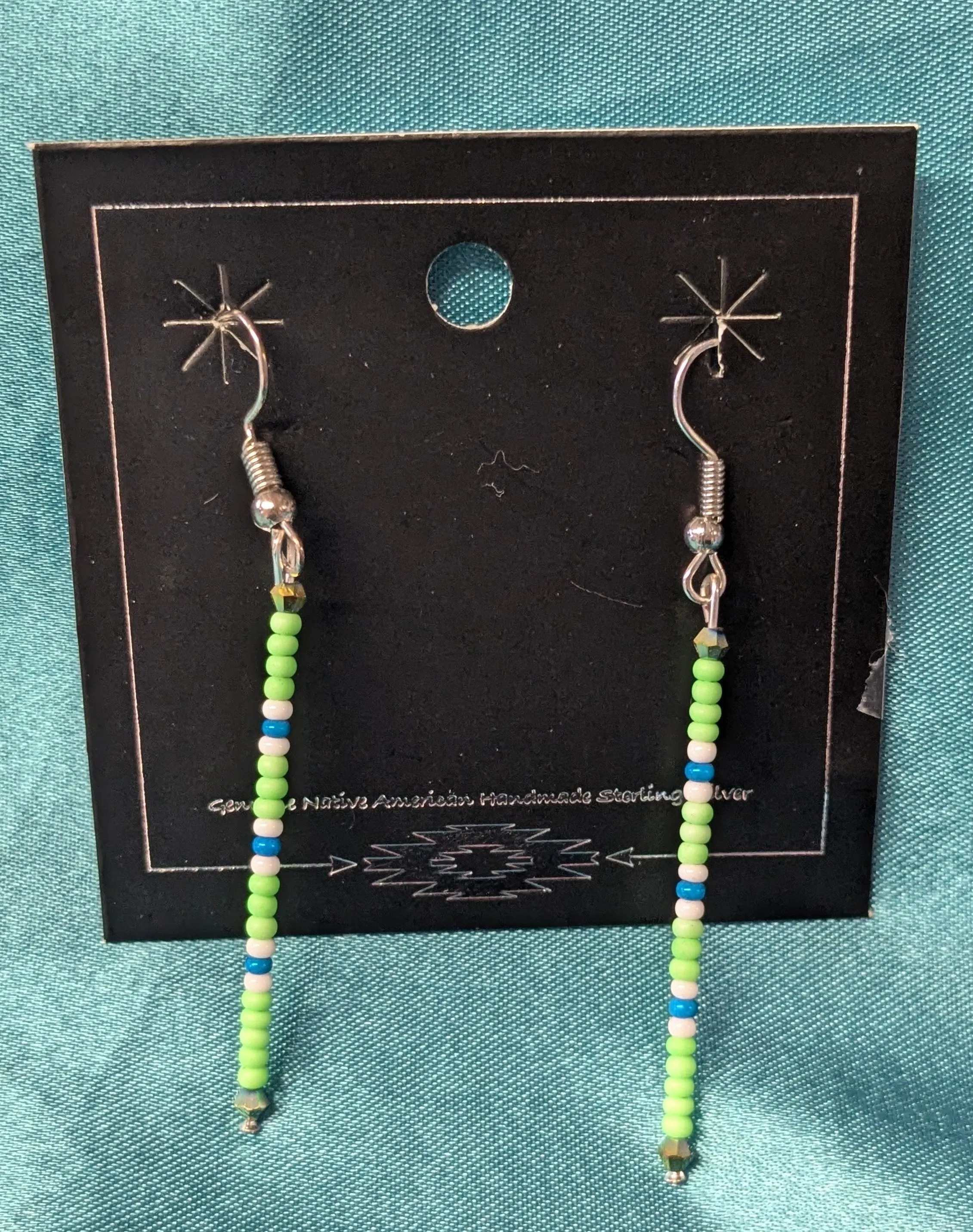 Straight Beaded Dangle Earrings