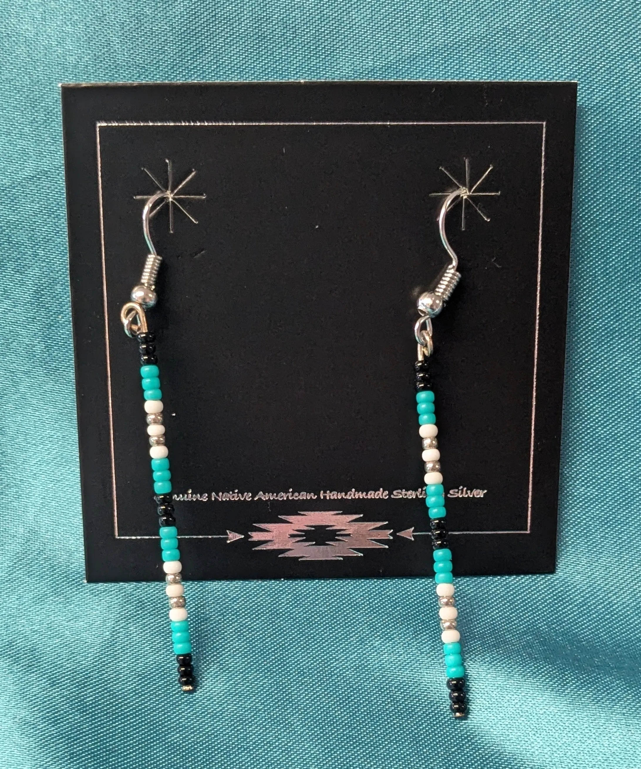 Straight Beaded Dangle Earrings