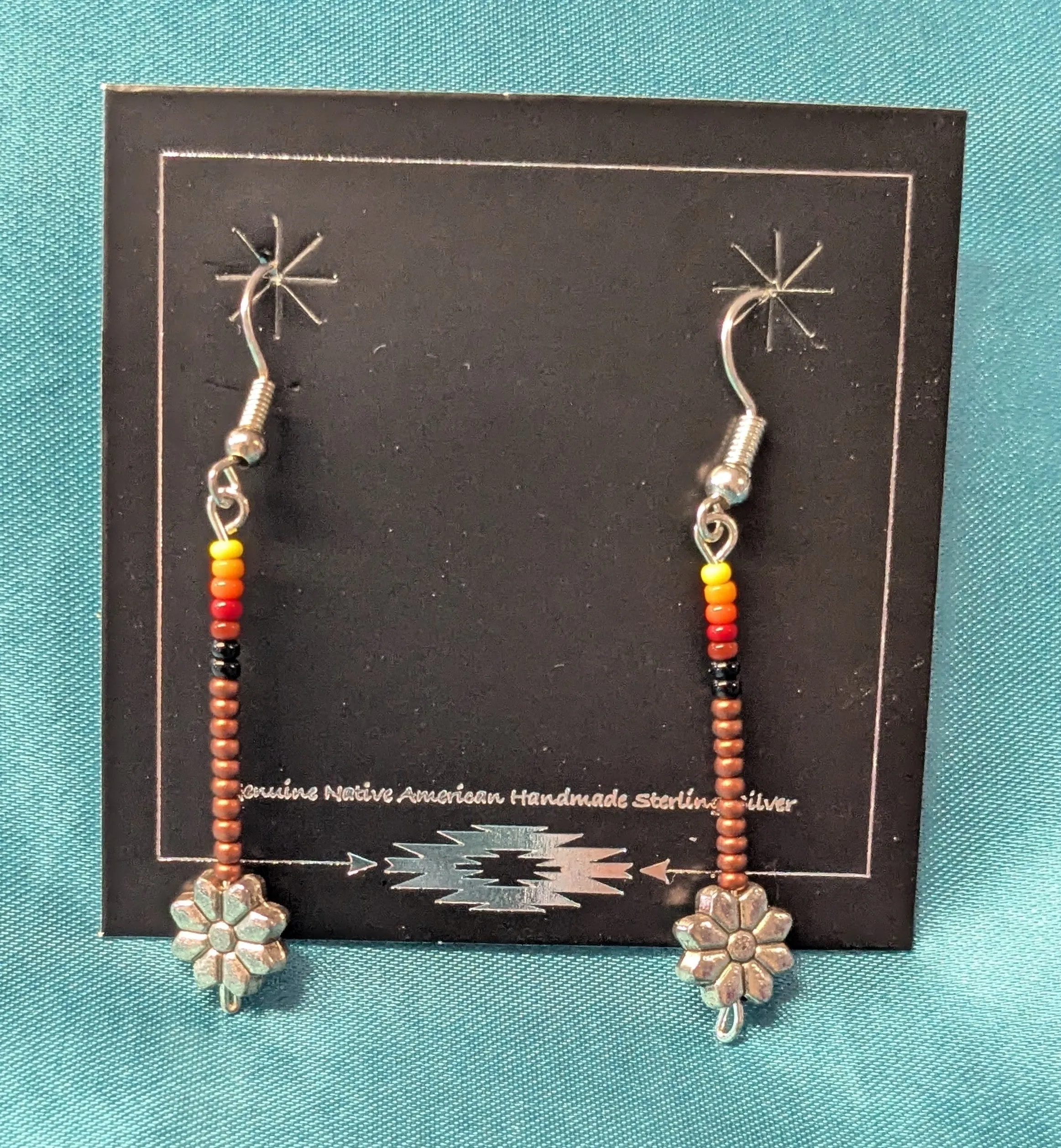 Straight Beaded Dangle Earrings