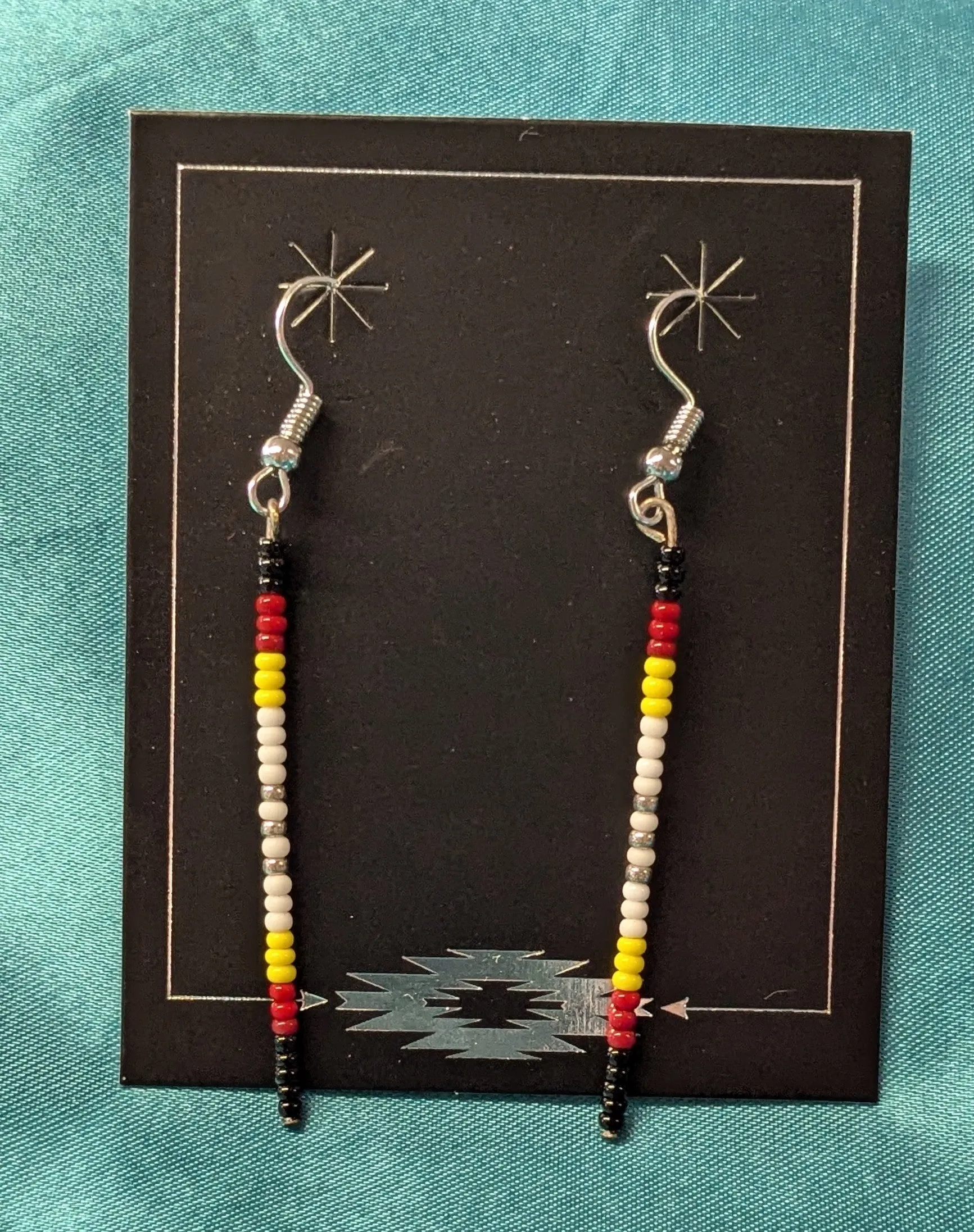 Straight Beaded Dangle Earrings