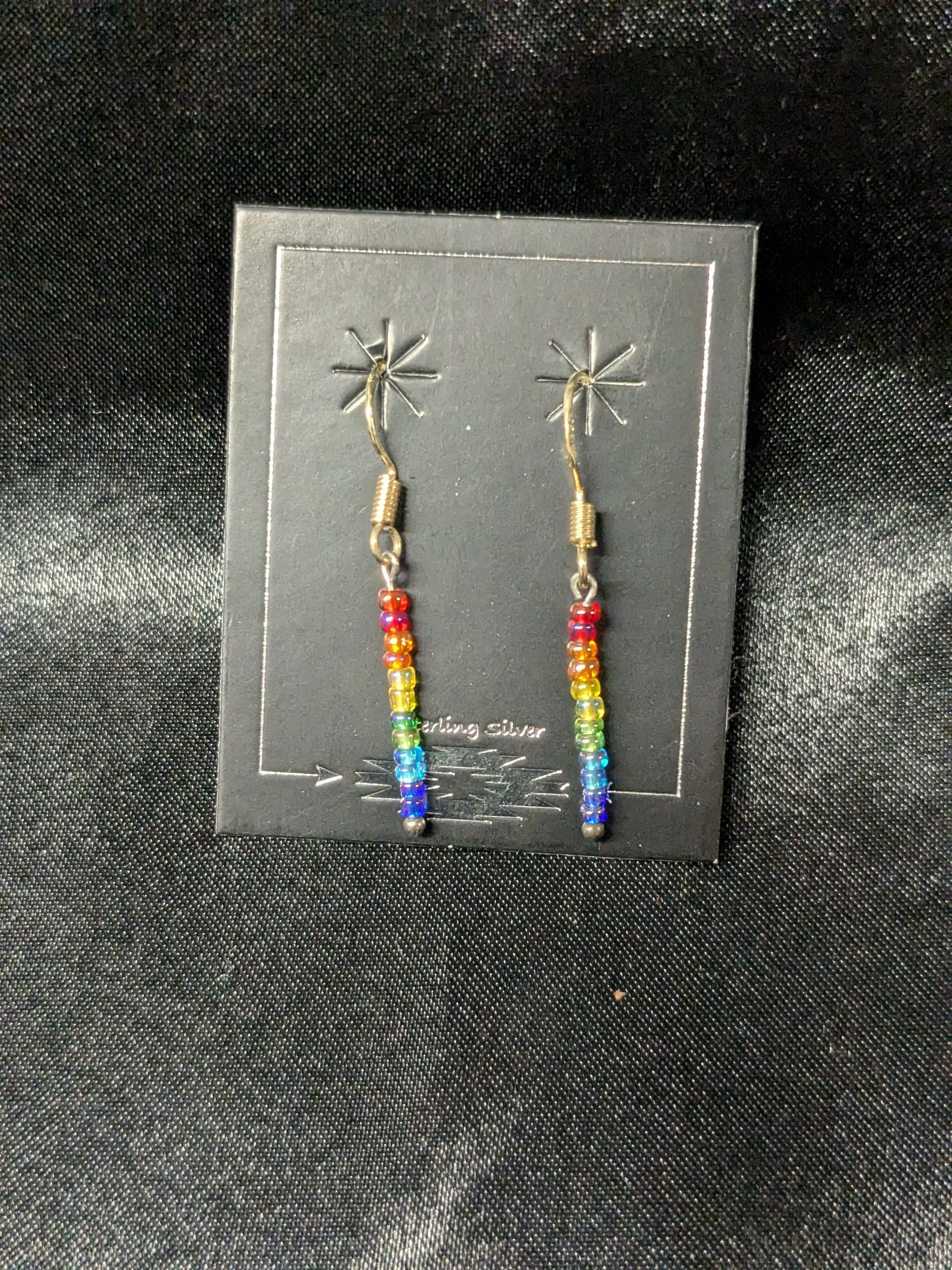 Straight Beaded Dangle Earrings