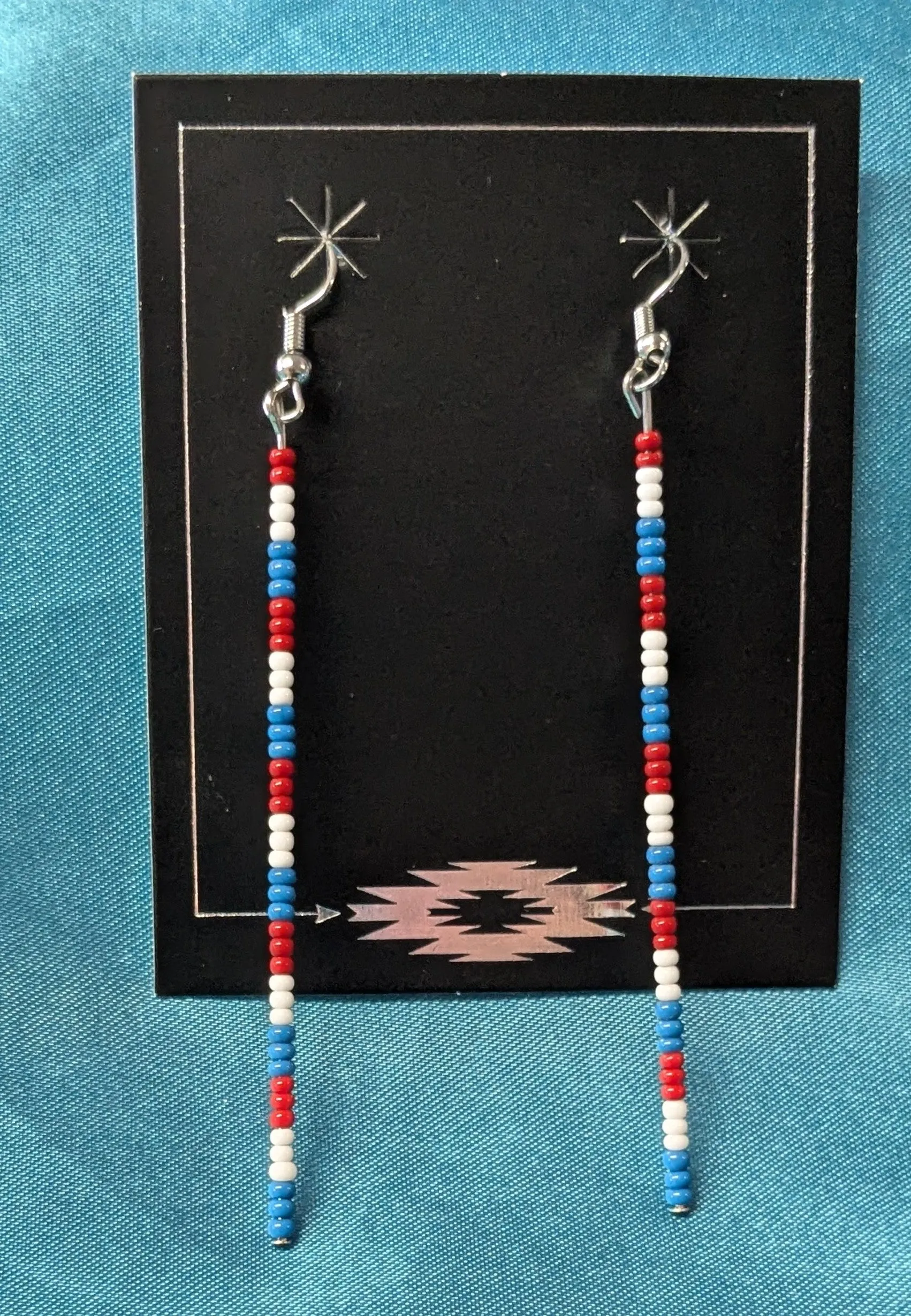 Straight Beaded Dangle Earrings