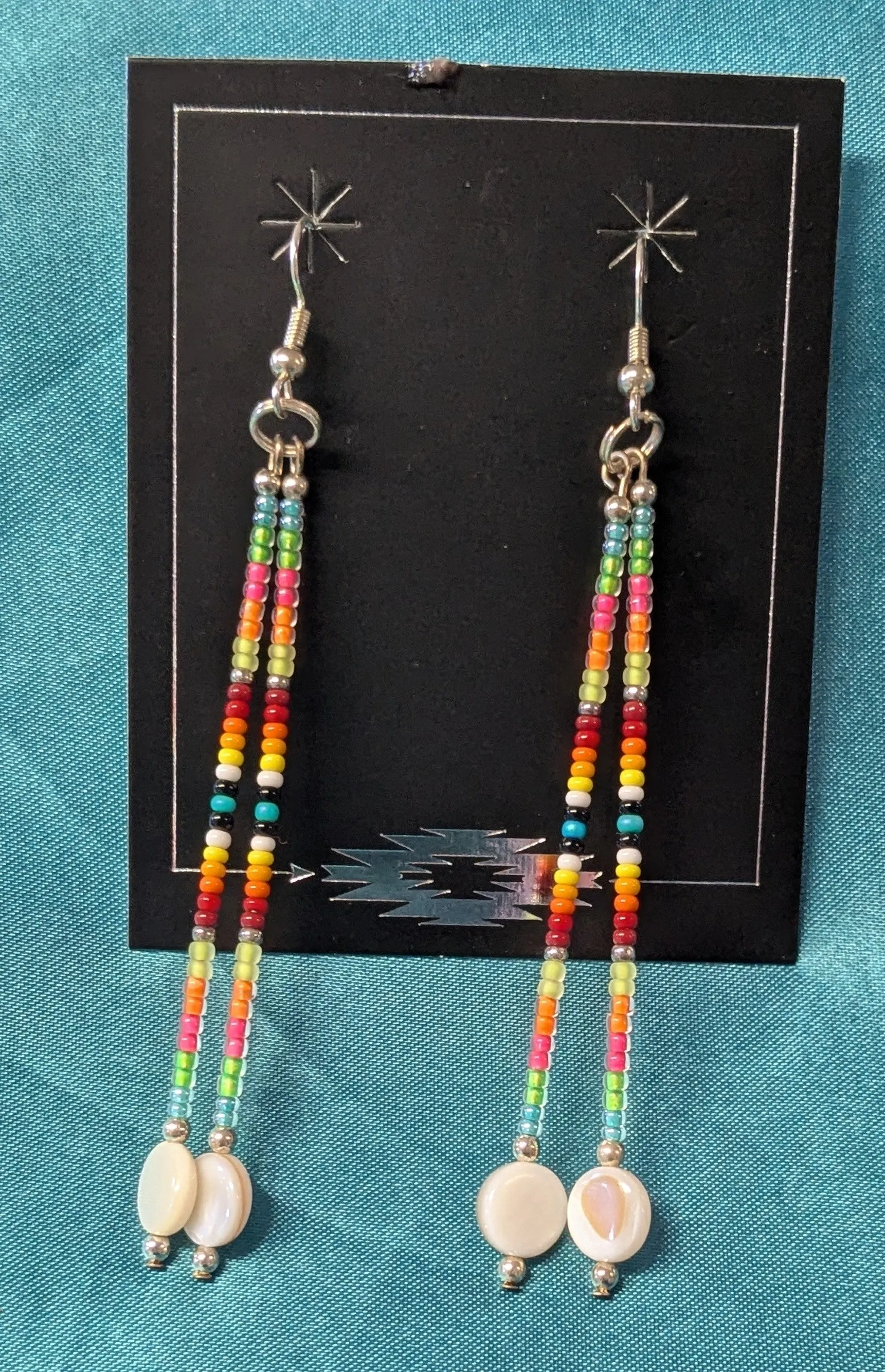 Straight Beaded Dangle Earrings