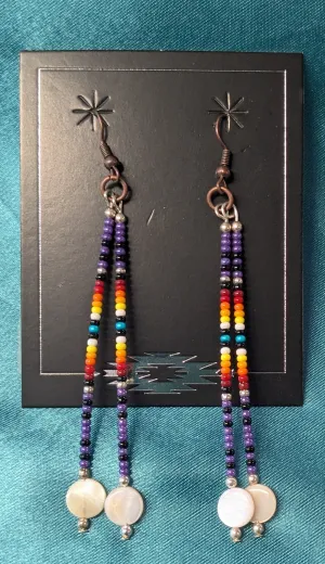 Straight Beaded Dangle Earrings