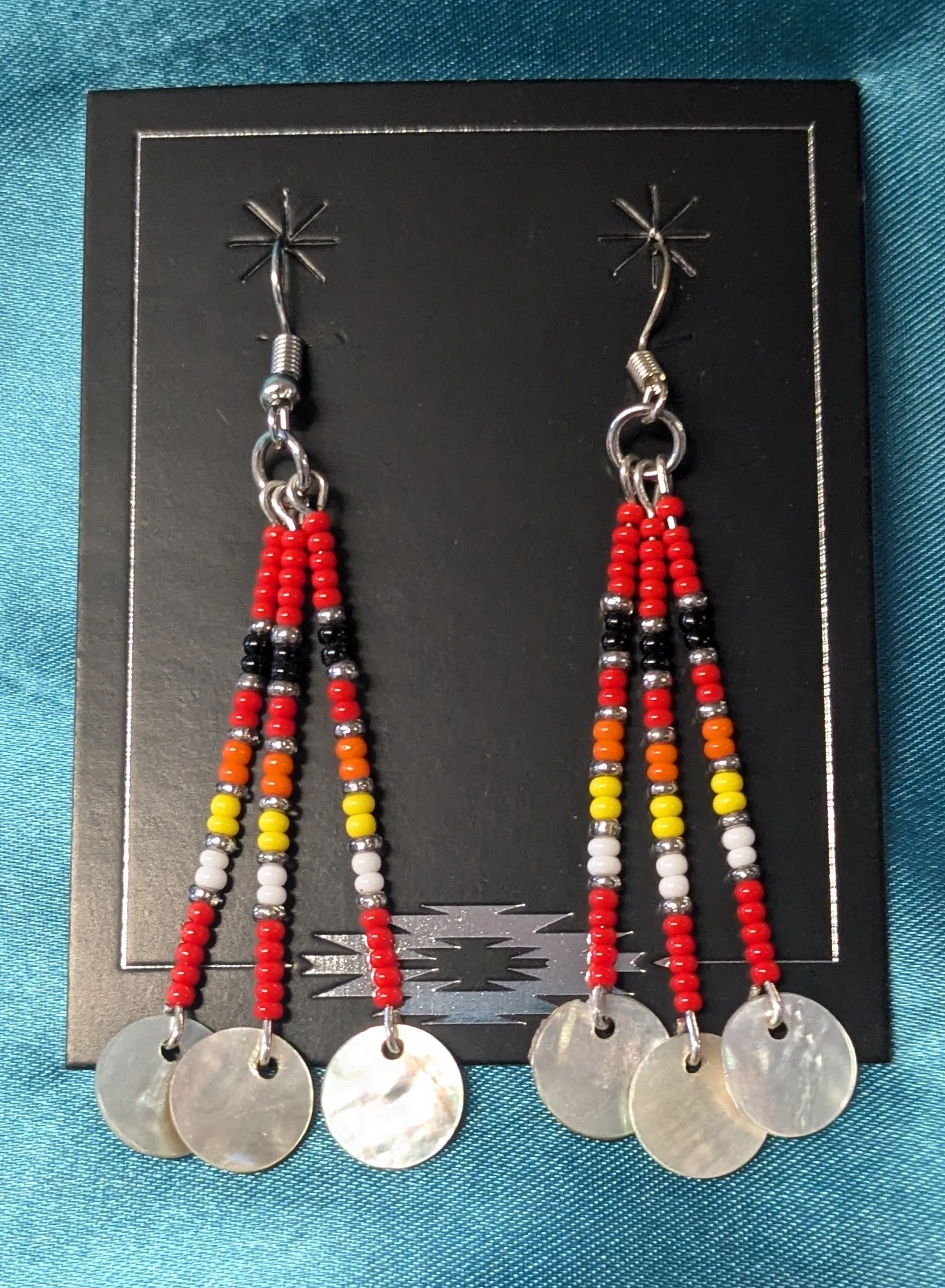 Straight Beaded Dangle Earrings