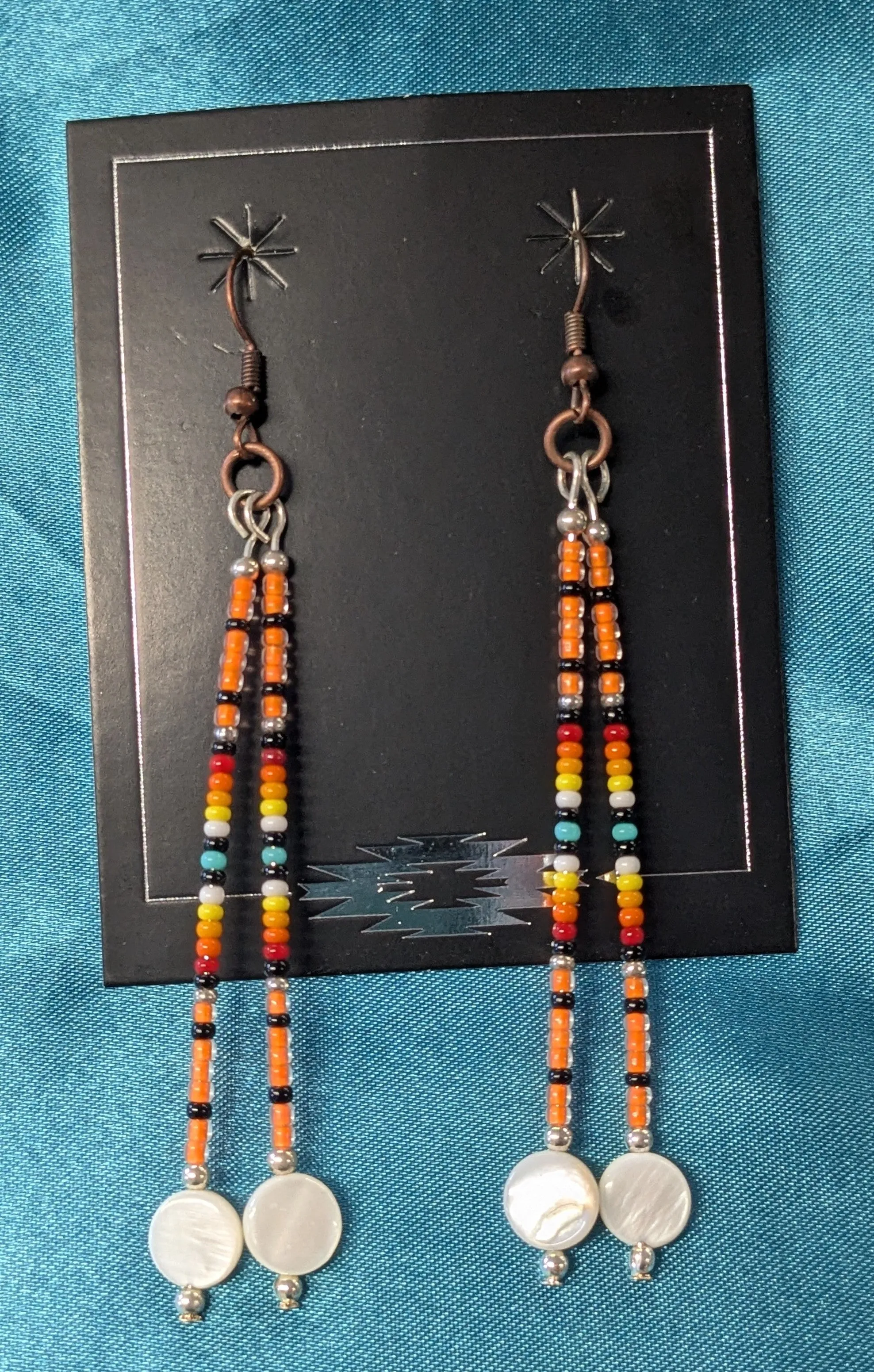 Straight Beaded Dangle Earrings