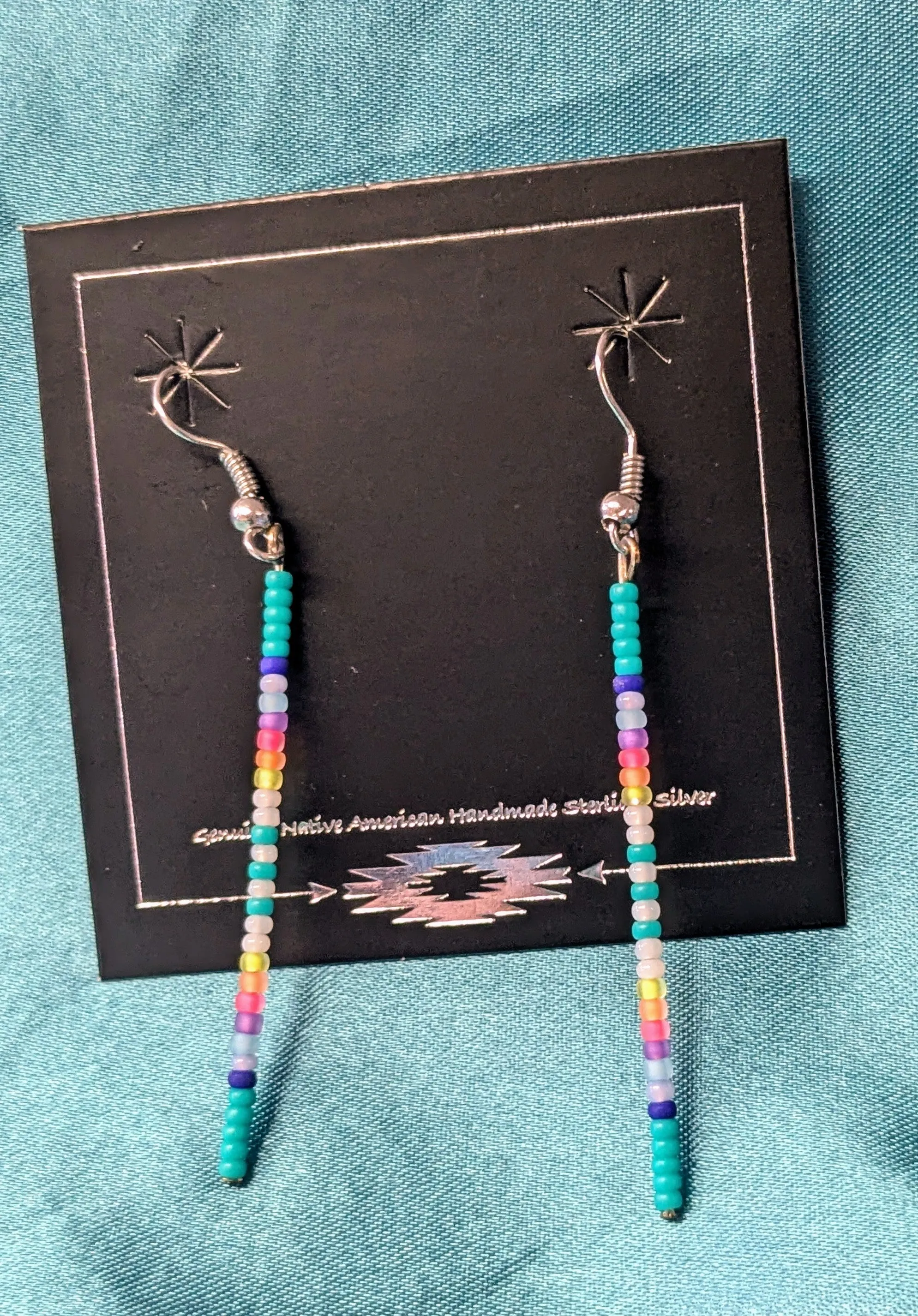 Straight Beaded Dangle Earrings