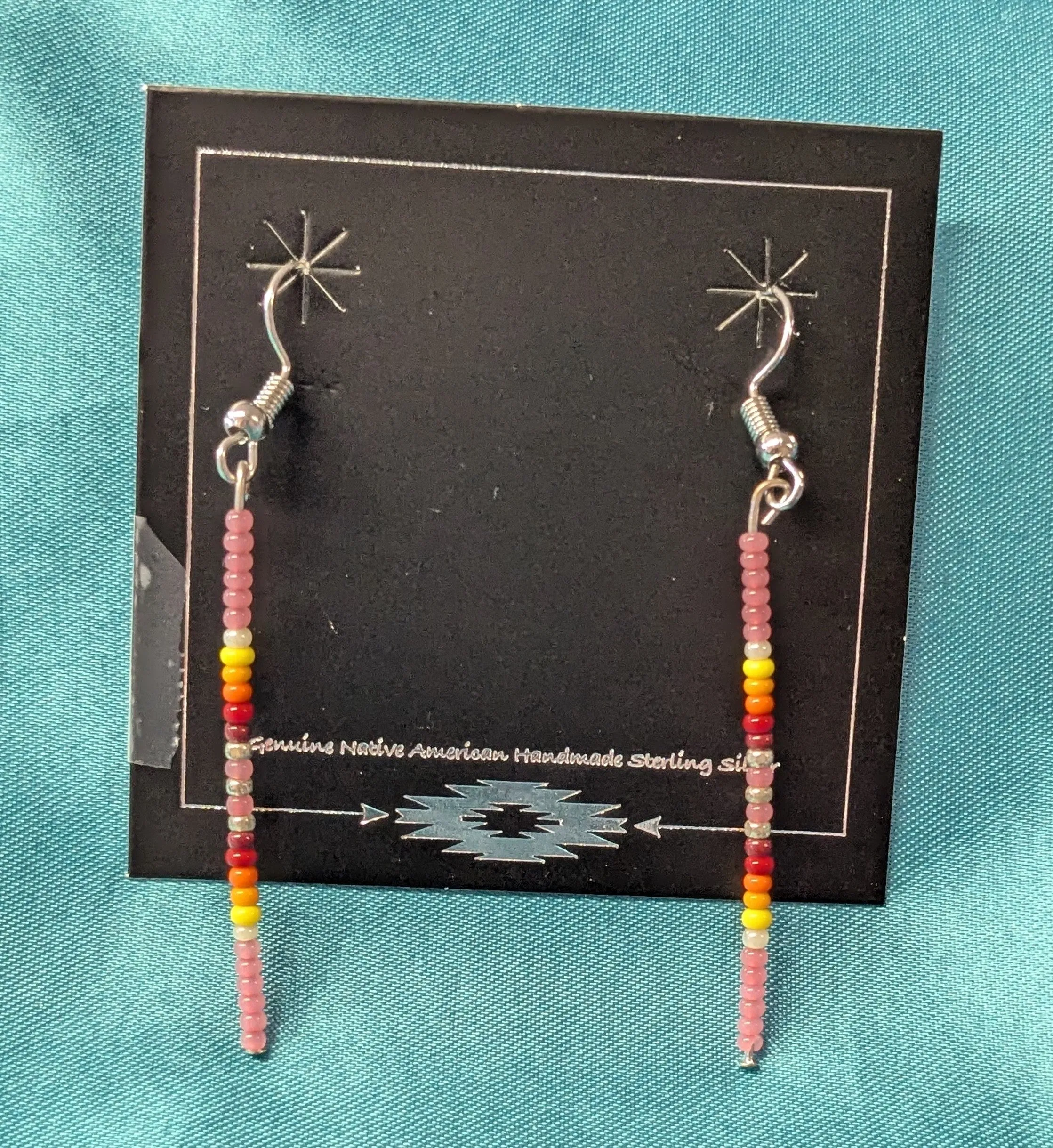 Straight Beaded Dangle Earrings