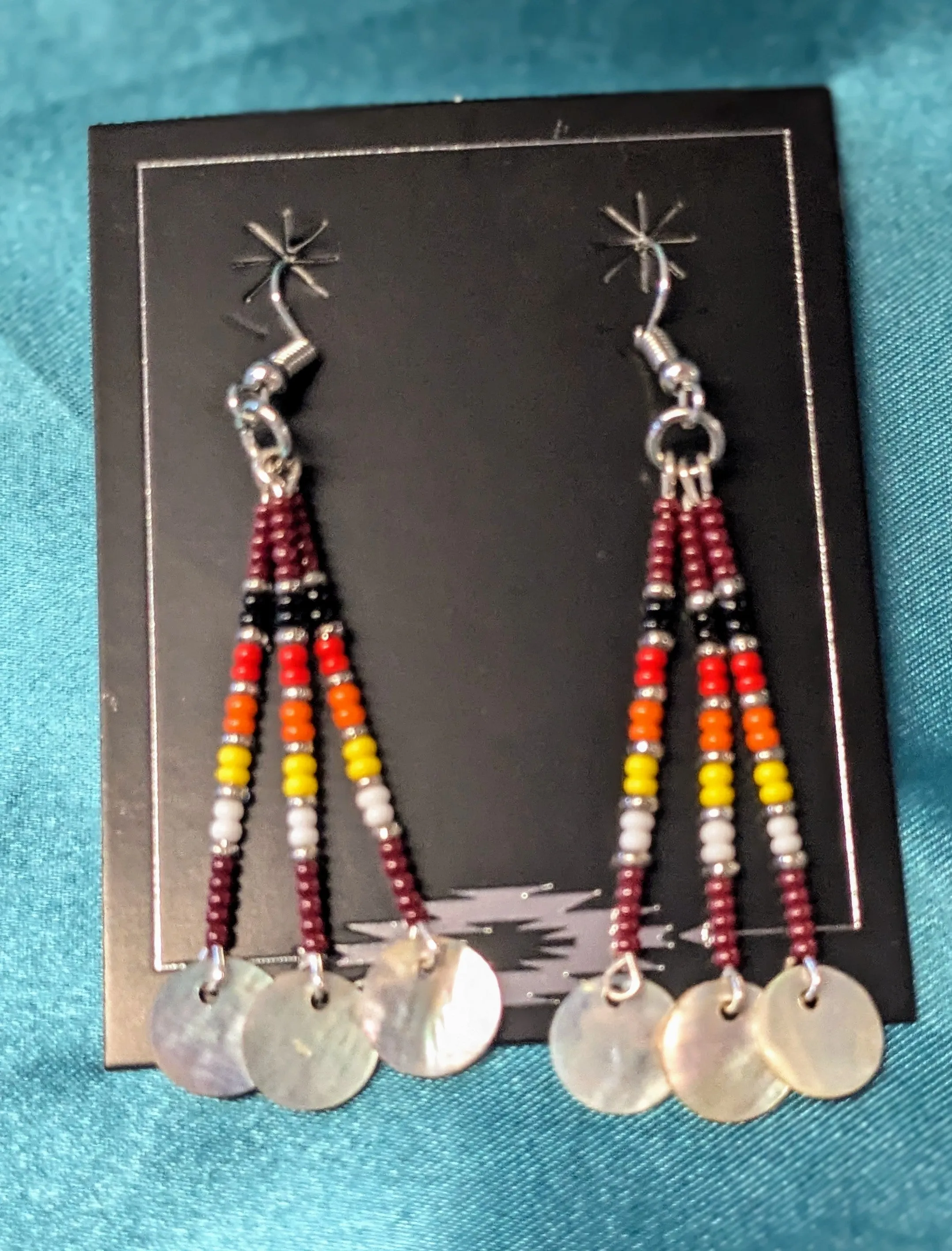 Straight Beaded Dangle Earrings