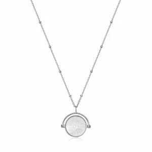 Sunbeam Emblem Silver Necklace