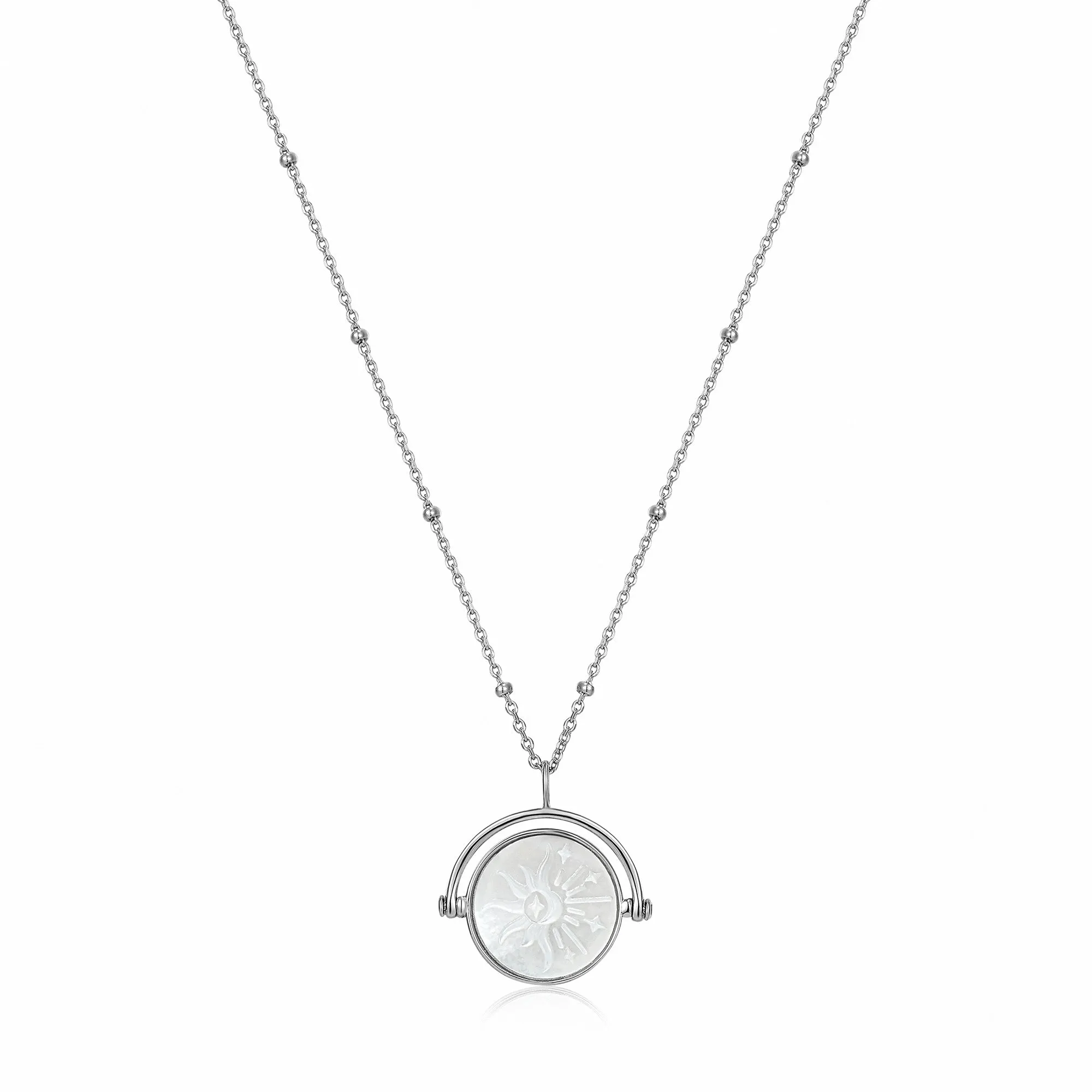 Sunbeam Emblem Silver Necklace