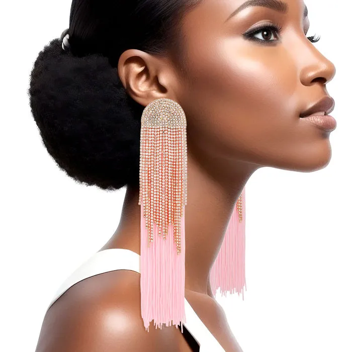 Tassel Long Fringe Glam Earrings for Women