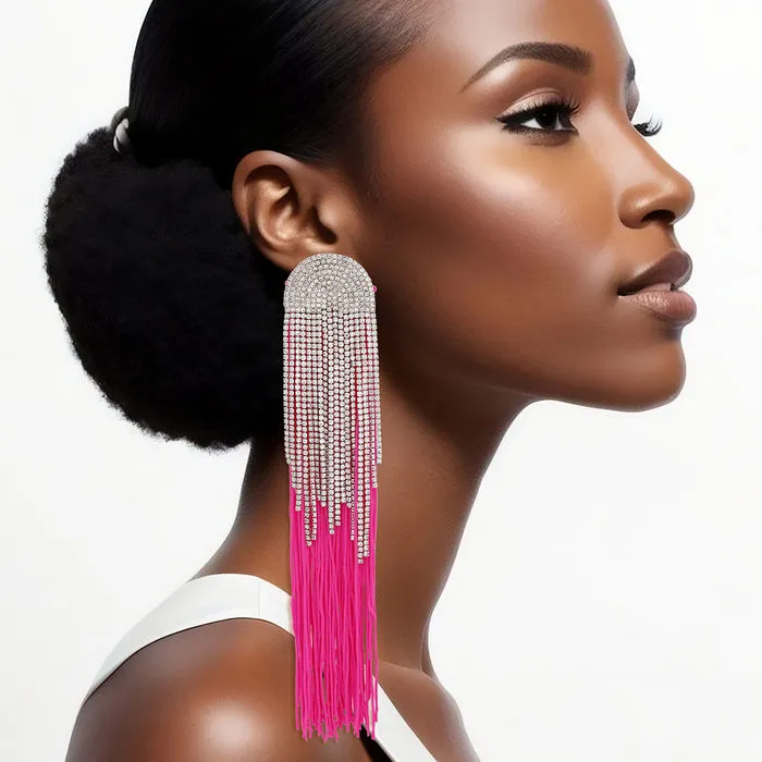 Tassel Long Fringe Glam Earrings for Women