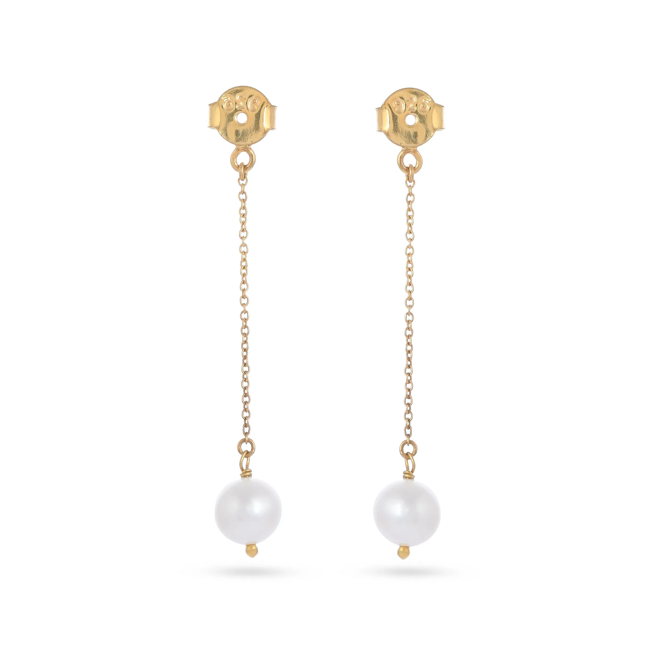 Two in One White Pearl Earrings | Freshwater Pearl - From Purl